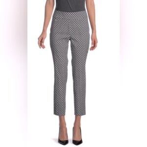 Black and white stretchy pants.